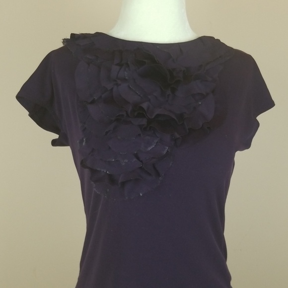 Worthington Fancy Purple Top - Picture 3 of 5